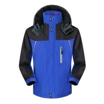 Lolmot Mens Winter Windbreaker Thicken Outdoor Mountaineering Hiking Hooded Jackets Thermal Warm Zipper Waterproof Jacket Raincoats