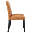 thumbnail image 5 of Modway Duchess Solid Wood and Vinyl Dining Chairs in Tan (Set of 2), 5 of 10