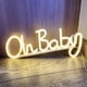 thumbnail image 3 of Luz de neón Oh Baby, letrero de neón blanco cálido para decoración de pared, letrero de luces de neón Oh Baby, LED neón con palabra para juego de dormitorio infantil, 3 of 5
