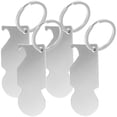 thumbnail image 4 of LABSERRON 4Pcs Metal Key Ring with Shopping Cart Token for Practical Trolley Removal, 4 of 8