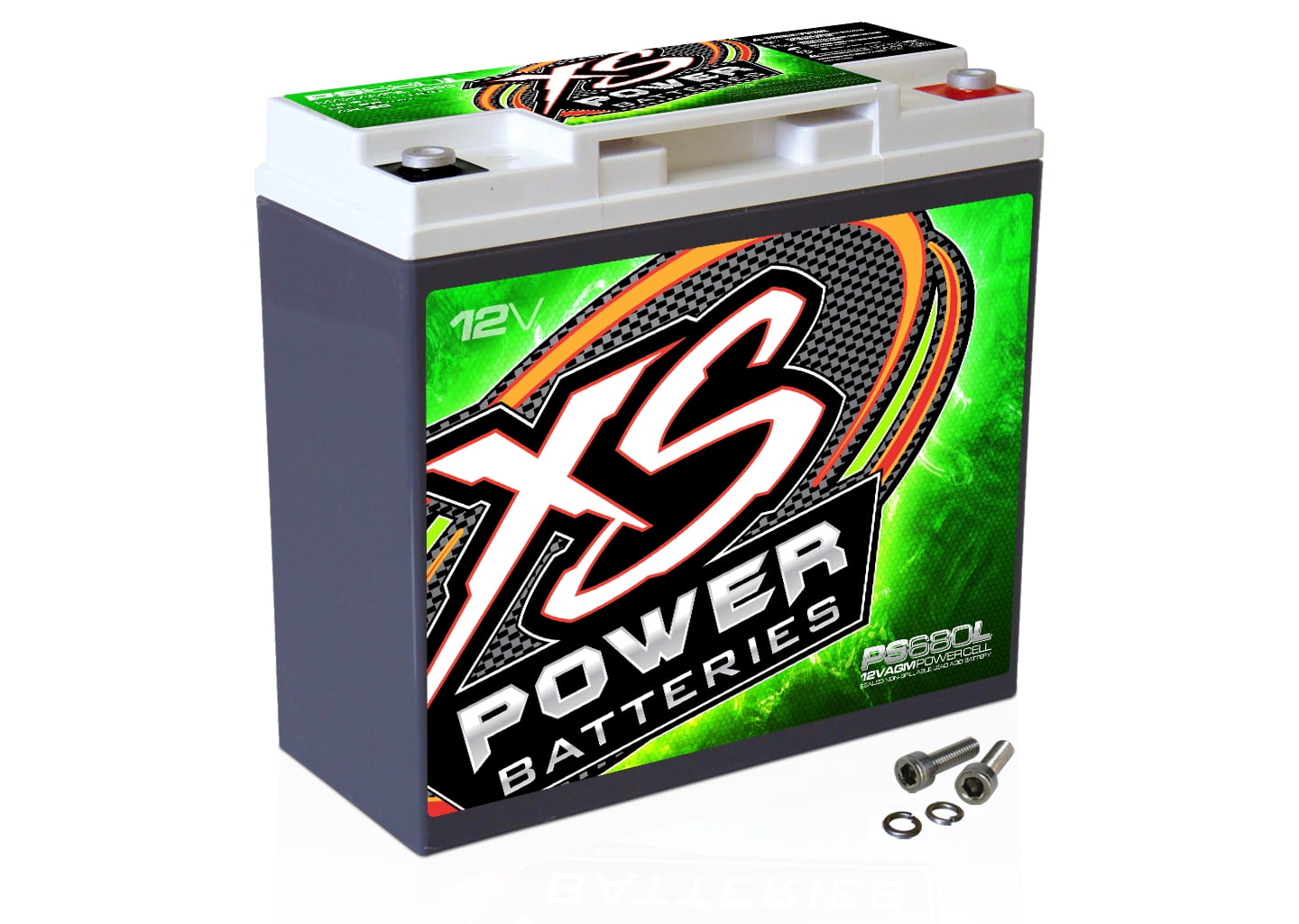 XS Power PS680L 1000 Amp 12V Power Cell 1000W AGM Car Battery CA: 370/Ah: 20