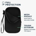 thumbnail image 3 of Kwmobile Neoprene Phone Pouch Case - Small Size (4.5") - Universal Cell Sleeve with Zipper, Wrist Strap - Black, 3 of 8