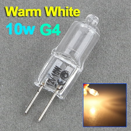 1/10/20 Packs G4 10W Halogen Light Bulb 12V DC Fit For Ceiling Outdoor Table lights Closet Lamp Undercabinet Fixtures Warm White Two Pin