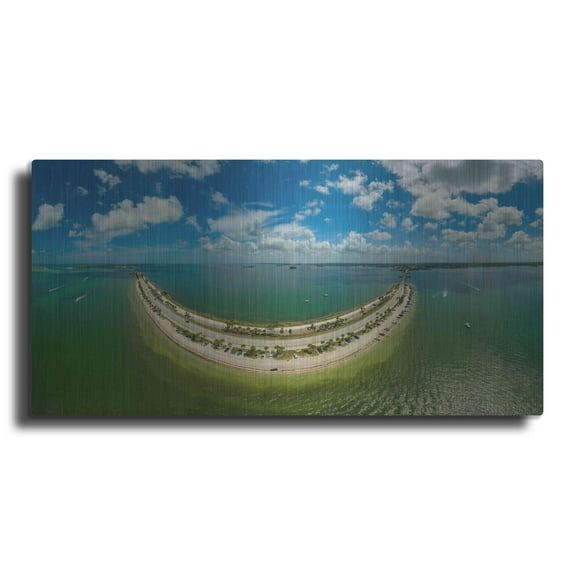 Luxe Metal Art 'Smiley Island' by Luxe Portfolio, Metal Wall Art, 24"x12"