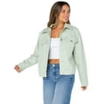 thumbnail image 6 of Celebrity Pink Women's Oversized Boyfriend Denim Jacket, Sizes XS-XXXL, 6 of 6