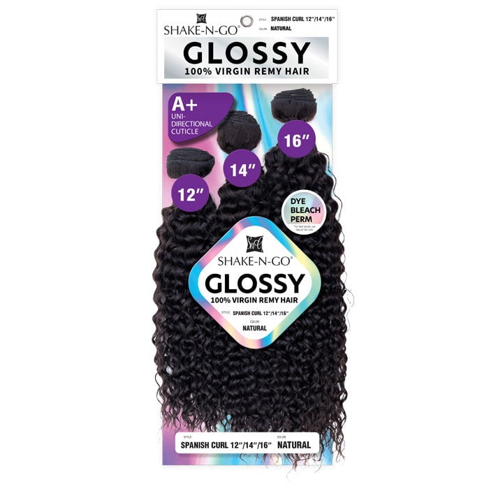 Shake N Go Glossy 100% Virgin Remy Hair Weave - SPANISH CURL
