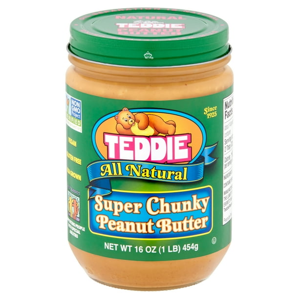Teddie All Natural Super Chunky Peanut Butter, 16 oz