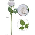 thumbnail image 2 of Artificial Rose Flower Blush Flowers Pink Roses Silk Flowers pcs with Long Stem Silk Roses Bouquet for Wedding Bridal Shower Party Home Decoration, 2 of 5