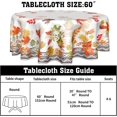 thumbnail image 2 of Thanksgiving Tablecloth Round 60 Inch Autumn Watercolor Leaf Table Cloths Polyester Fabric Fall Leaf Seasonal Table Cover for Kitchen Dining Room Picnic Party Autumn/Fall Outdoor, 2 of 6