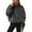 Dark Gray, variant on Quarter Zip Pullover Women Fuzzy Fleece Hoodie Sherpa Sweatshirt Warm Long Sleeve Tunic Sweater with Pocket Fall and Winter Clothes