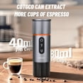 thumbnail image 4 of COTGCO Portable Espresso Maker for Travel: Portable Coffee Maker - Self Heating - Make 8 Cups Espresso One Charge - Coffee Anytime -Compatible for Nespresso Capsule - Gray, 4 of 7