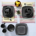thumbnail image 2 of Gibson Soho Lounge Square 16-Piece Dinnerware Set, Gray, 2 of 7