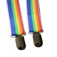 thumbnail image 3 of Kids Girls Boys Rainbow Multicolor Braces Suspenders and Rainbow Bow Tie Set, 3 of 5