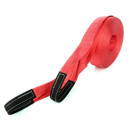 ECCPP Red Tie Down Straps 3 inch 65 feet Heavy Duty Tow Straps for Recovery Vehicles, 17500 LBs