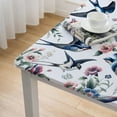 thumbnail image 4 of nygtbtfer Colorful Spring Floral Tablecloth, Fitted Table Cover with Elastic for Tables, Summer Botancial Watercolor Birds Table Cloth Outdoor Dinning Party  Tablecloths, 4 of 7