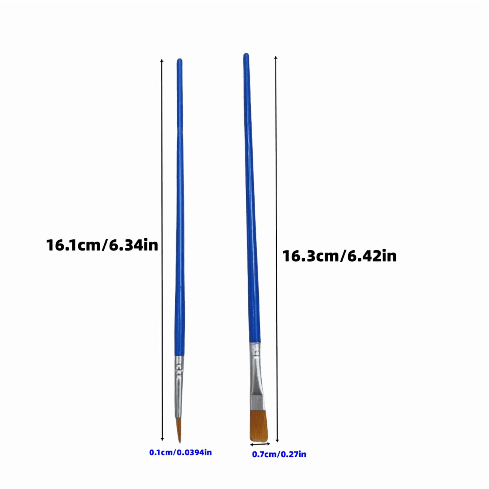 Xukmct 120 Pcs Small Paint Brushes Flat Paint Brushes Acrylic Paint Brushes Set for Watercolor Oil Painting, Blue