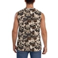 thumbnail image 4 of Lsque Pug Print Men's Cotton Blend Sleeveless Muscle Shirts (S-3XL)- Moisture Wicking, Odor Protection, UPF 30+,Large, 4 of 8