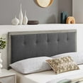 thumbnail image 2 of Tufted Headboard, Twin Size, Wood, Fabric, Grey Gray, Modern Contemporary Urban Design, Bedroom Master Guest Suite, 2 of 9