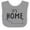 Heather and White, variant on Inktastic It's Home- State of Nebraska Outline Distressed Text Boys or Girls Baby Bib