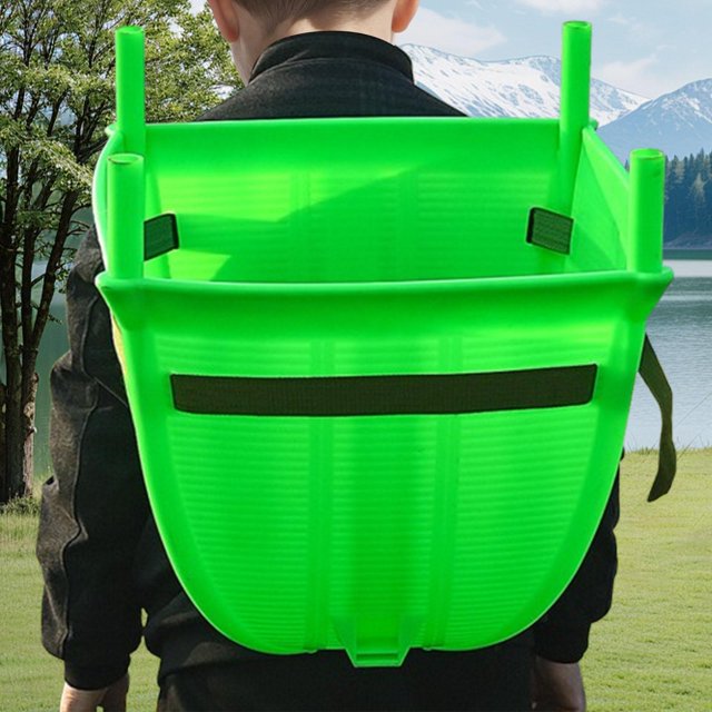 Elodie Panier Arrière Robuste Panier de Cueillette de Verger pour Magasinage Jardinage Camping Vert
