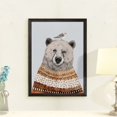 thumbnail image 3 of Wexford Home Fair Isle Bear II-Framed Canvas - Black - 16X22, 3 of 4