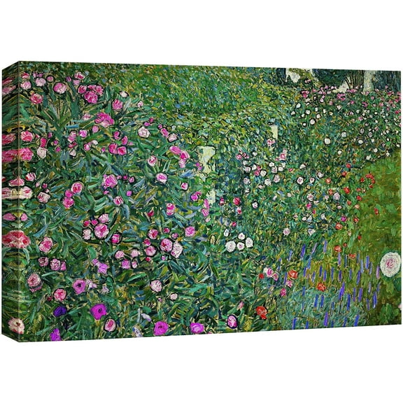 wall26 Canvas Print Wall Art Italian Garden Landscape Gustav Klimt Classic Illustrations Fine Art Decorative Vintage Colorful Historic Multicolor Retro for Living Room, Bedroom, Office - 12"x18&