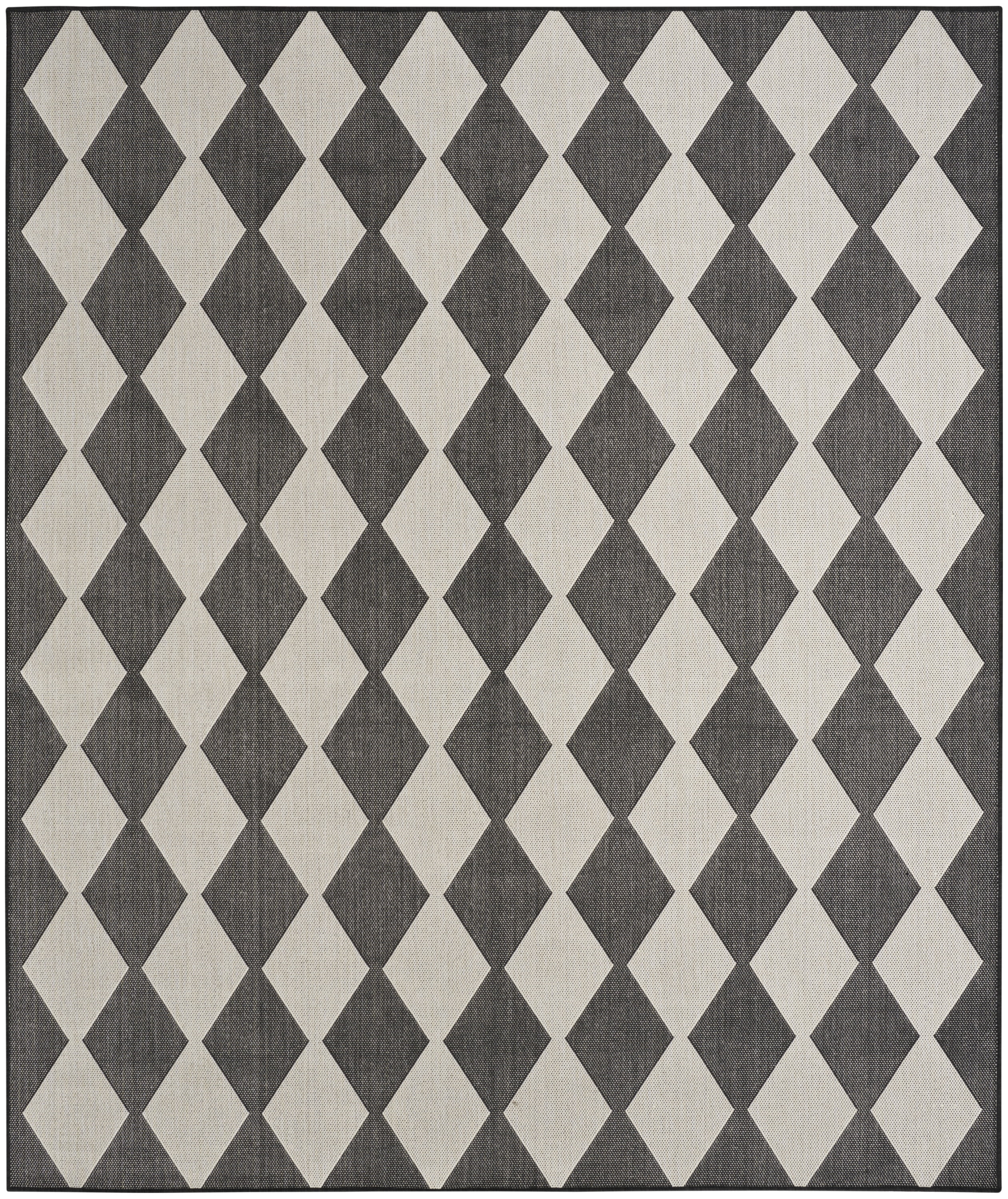 Nourison Positano Indoor/Outdoor Black 6' x 9' Area Rug (6x9)