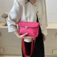 thumbnail image 2 of Bolso de mensajero para mujer, Bolso de hombro de PU con diamantes, Bolso cruzado de moda (rosa roja), 2 of 8