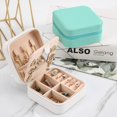 thumbnail image 7 of Travel Jewelry Box With Mirror, Portable Jewelry organizer Display Storage Box for Earrings Rings Necklaces, Jewelry ase for female Girls (White), 7 of 7