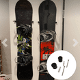 thumbnail image 2 of Multipurpose Boards Wall Mounted Rack for Ski Storage Sturdy Display Shelf Accessory for Winter Sports Enthusiasts, 2 of 8