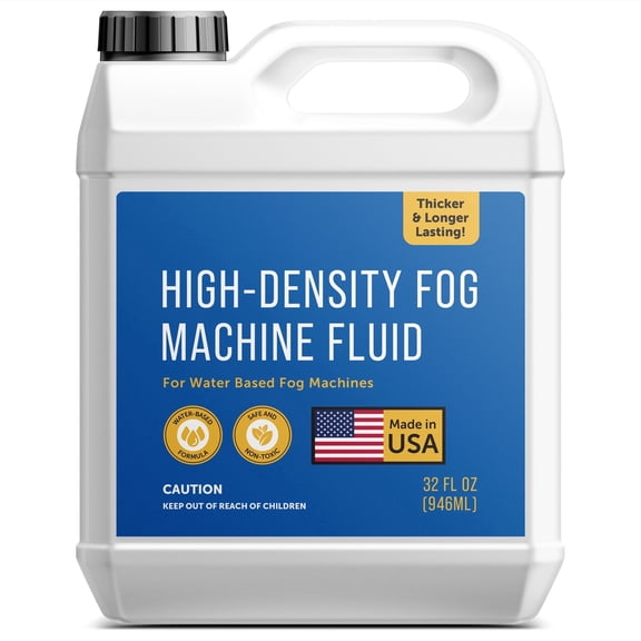 Maplefield High-Density Fog Machine Fluid - 32 oz - Great for Haunted Houses, Spooky Party Decor, and Outdoor Events - Long-Lasting Water-Based Formula - Compatible with 700  Watt Machines