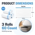 thumbnail image 3 of PawPetica Drawstring Litter Liner Bags Compatible with Automatic Cat Litter Boxes 60 Count Tear Resistant Waste Drawer Liners, 3 of 5