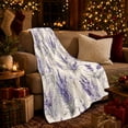 thumbnail image 3 of Lavender Bouquets And Botanical Sprigs, Cozy Flannel Blanket for Vintage Botanical Enthusiasts, Vintage Washed Botanical Watercolor Home Decor for Living Room and Bedroom, Housewarming Gift, 3 of 7