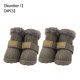 thumbnail image 3 of Greeniant TureClos, 4 Uds., zapatos para perros, botas de nieve impermeables de lana difusa cálida, calzado de invierno para mascotas de cuero PU Ropa para mascotas gris Tipo 1 Greeniant PT000057-26B, 3 of 6