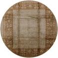 thumbnail image 1 of Ahgly Company Indoor Round Mid-Century Modern Orange Salmon Pink Oriental Area Rugs, 3' Round, 1 of 6