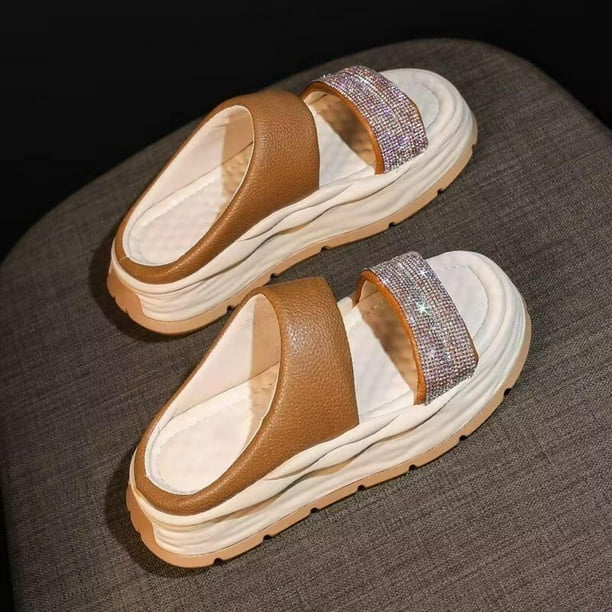 Sandalias de mujer Zapatos planos Calzado de interior Lentejuelas