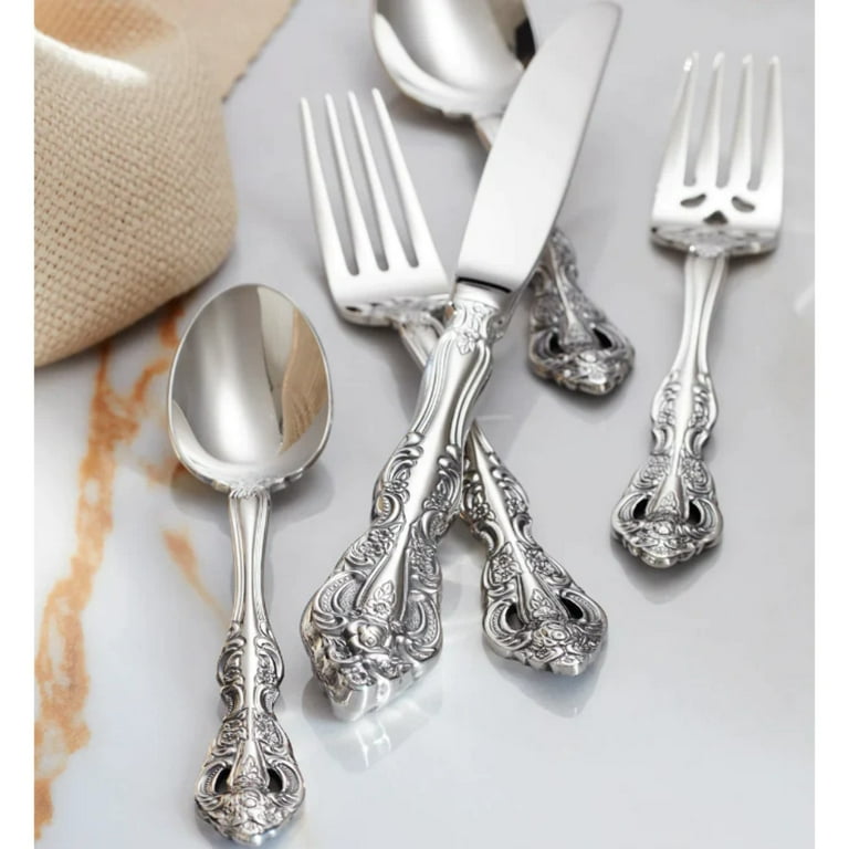Oneida Michelangelo 45-Piece Flatware Set, Decorative Baroque