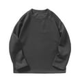 thumbnail image 1 of ameIAEA Mens Long Sleeve Crewneck Sweatshirts Solid Color Casual Pullover Shirts Fall Basic Tops, 1 of 6
