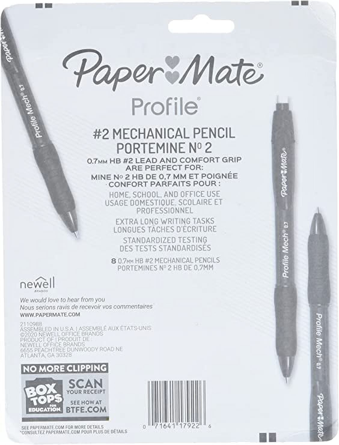 "Profile Mechanical Pencils, 0.7 Mm, Hb (#2), Black Lead, Assorted Barrel Colors, 8/pack | Bundle of 2 Packs"