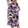 thumbnail image 3 of HELLHERO Polyester Women's Beach Coverups Kimono Cardigan for Poolside Casual Lightweight Mauve Camouflage Pattern, 3 of 5