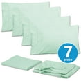 thumbnail image 2 of Sweet Home Collection 1500 Series Bed Sheets - Extra Soft Microfiber Deep Pocket 7pc Sheet Set - Mint, Split King, 2 of 2