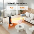 thumbnail image 4 of ALROCKET 1500W PTC Ceramic Space Heater for Indoor Use with Remote, 90° Oscillation, 24H Timer, Electric Heaters with Thermostat, Fast and Safe Portable Heater for Bedroom, Home Large Room, 4 of 9