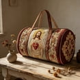 thumbnail image 3 of MKHSQHDG Today's Deals Quilted Pleated Travel Fashionable Print Yoga Handbag, 3 of 8