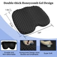 thumbnail image 5 of Anti-Slip Kayak Seat Cushion - Waterproof Thicken Gel Boat Kayak Canoe Rowing Stadium Pad for Sit in Kayak Chair Kayak Accessories Equipment Gear for Fishing Kayak, 5 of 7