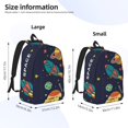thumbnail image 4 of Xecao Space for Canvas College Laptop Backpack, Durable Rucksack Travel Notebook Bag School Backpack Book Bag for Men Women, 4 of 8