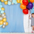thumbnail image 6 of Sheer Chiffon Backdrop Curtain Event Photography Background Fabric For Wedding Birthday Celebration(Blue-160X215cm), 6 of 6