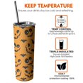 thumbnail image 6 of 20oz Pumpkin Bat Halloween Pattern Skinny Tumblers Stainless Steel Tumbler with Lid and Straw,Vacuum Insulated Double Wall Travel Tumbler Cups with Cleaning Brush for Coffee,Tea, 6 of 6