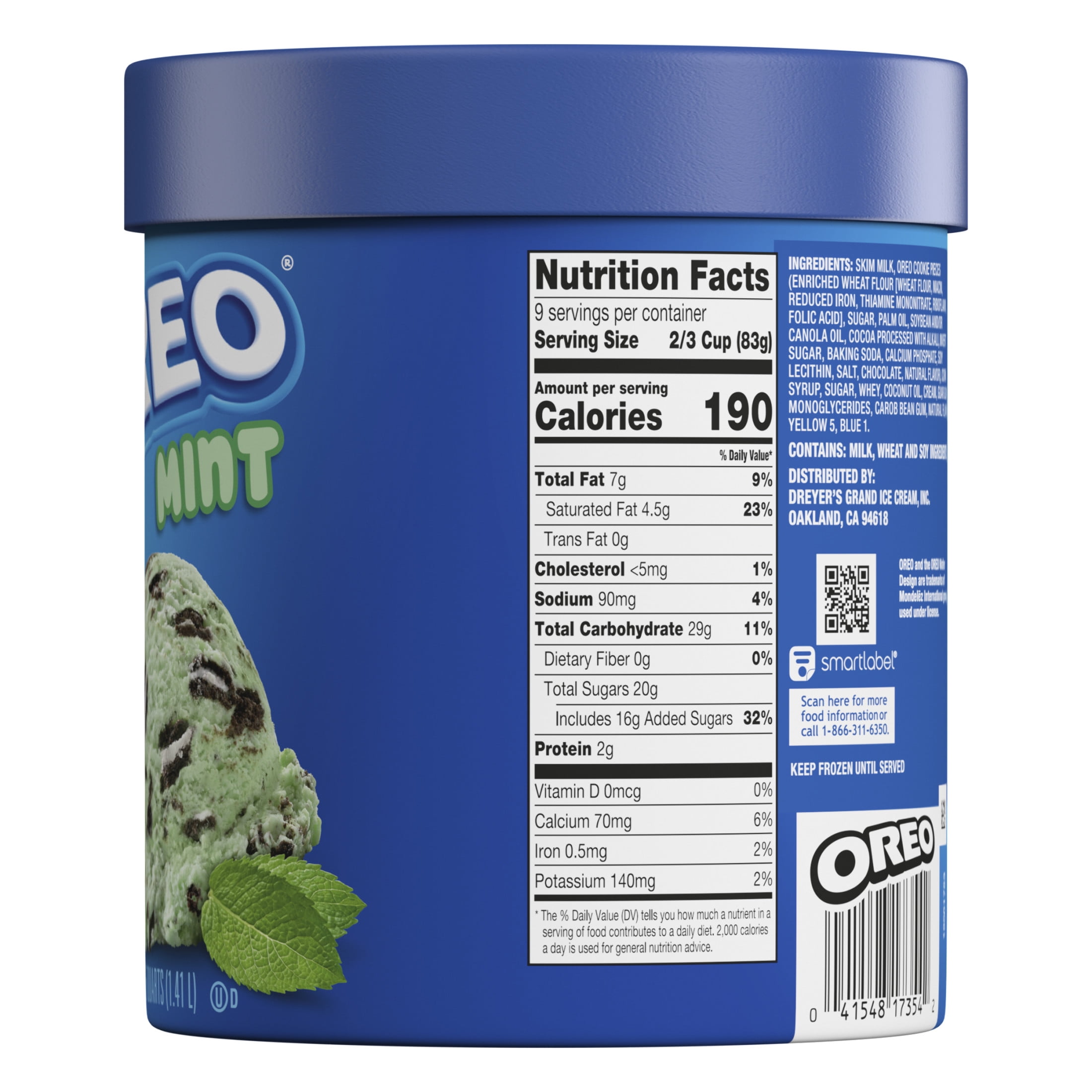 OREO Frozen Dairy Dessert Oreo Mint 1.5qt Container