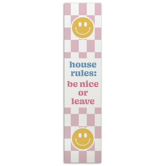 House Rules 11x47 Rectangle MDF Porch Leaner