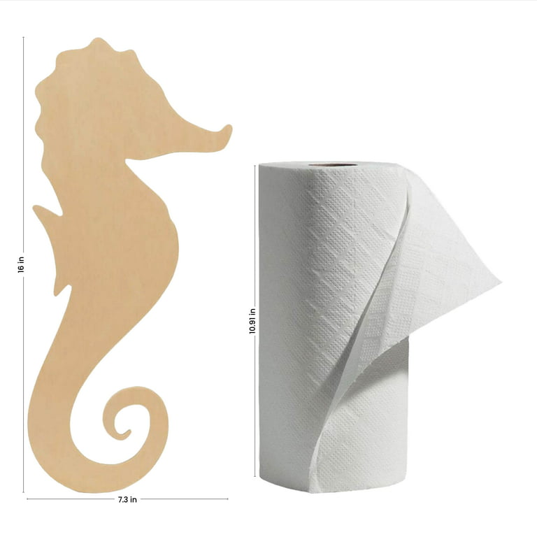  Unfinished Wooden Seahorse Cutout, 16, Pack of 1 Wooden Shapes  for Crafts and Summer & Nautical Decor and Crafting, by Woodpeckers